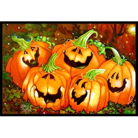 Carolines Treasures Carolines Treasures PJC1071MAT Such A Glowing Personality Pumpkin Halloween Indoor & Outdoor Mat; 18 x 27 in. PJC1071MAT